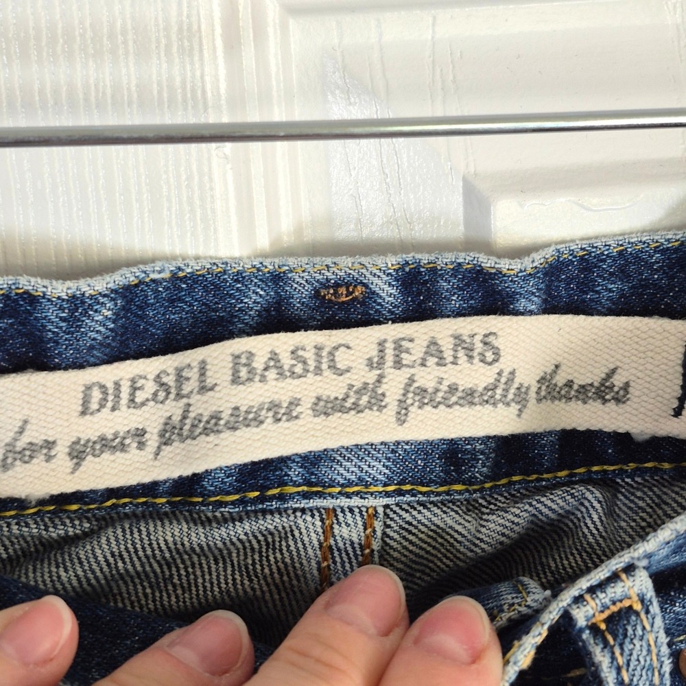 Vintage Diesel Basic Jeans distressed denim button up mens waist 34 - Picture 8 of 15